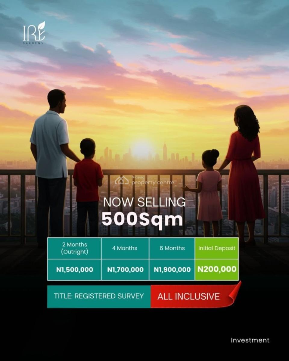 Affordable Land Plots in a Serene and Rapidly Developing Estate, Ire Gardens, Obafemi Owode, Ogun, Residential Land for Sale