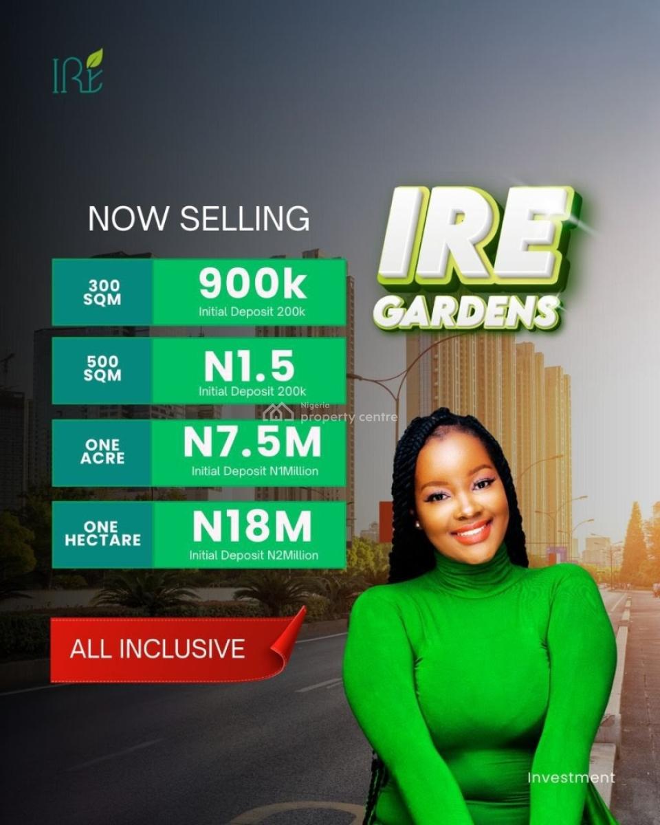 Affordable Land Plots in a Serene and Rapidly Developing Estate, Ire Gardens, Obafemi Owode, Ogun, Residential Land for Sale