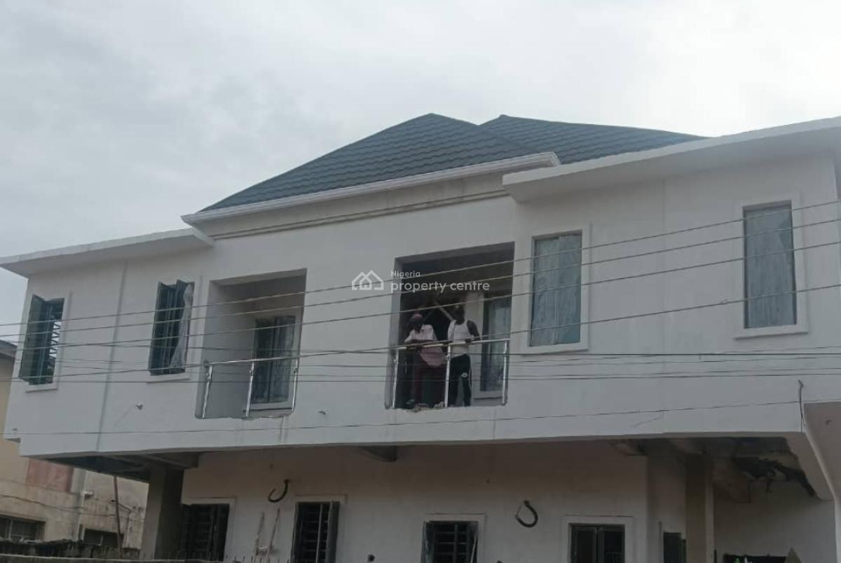 Newly Big 4 Bedroom Semi Duplex +bq + (self Compound), Lovely Serene Environment Off College Road, Ogba, Ikeja, Lagos, Semi-detached Duplex for Sale