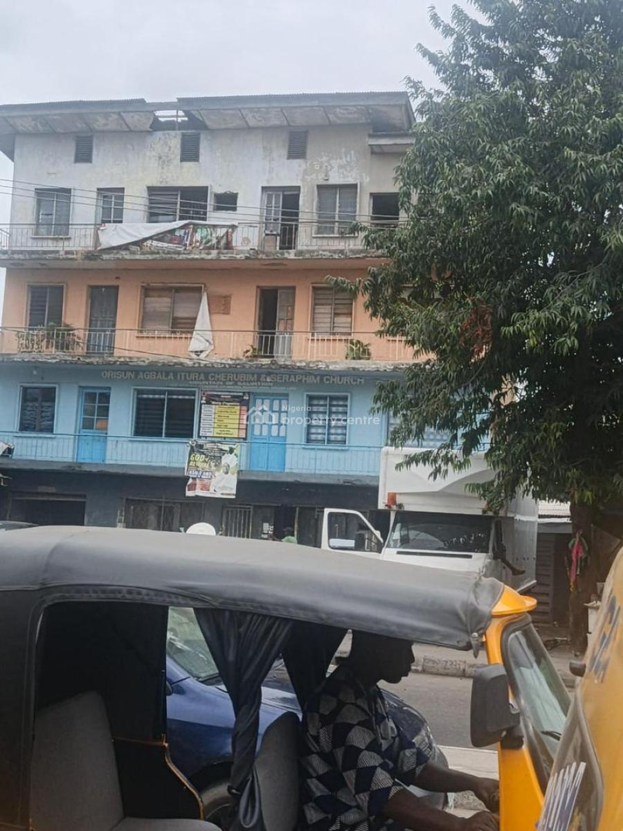 Two Storey Building with a Bungalow on 1300sqm, Jibowu, Yaba, Lagos, Commercial Property for Sale