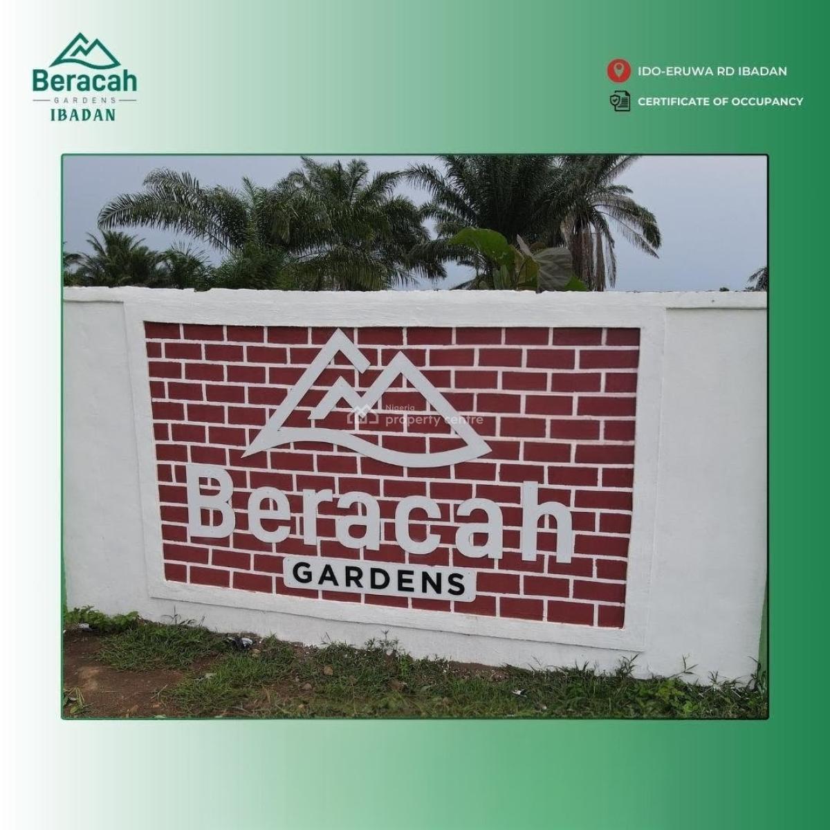 Affordable Land Plots with C of O in a Serene and Fast-growing Estate, Beracah Gardens / Ido–eruwa Axis, Ibadan, Oyo, Residential Land for Sale