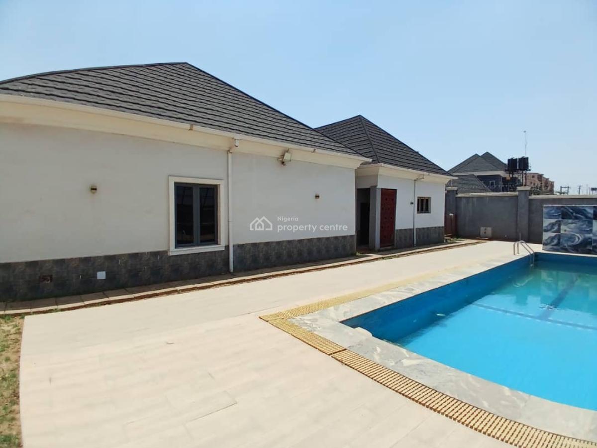 Fully Furnished 2 Bedroom Bungalow Bq + Swimming Pool, Life Camp, Abuja, Detached Bungalow for Rent