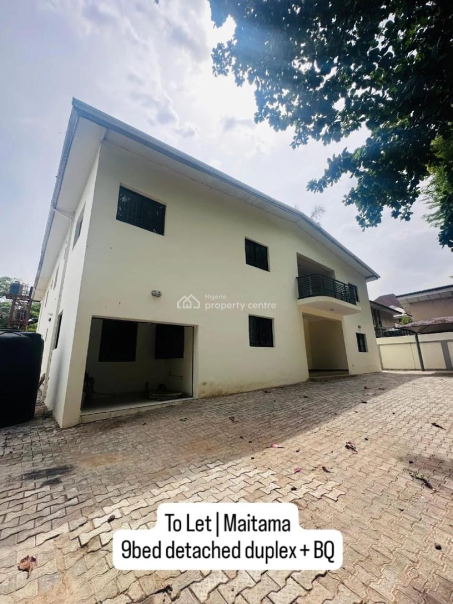 Luxury 9 Bedrooms Spacious Detached Duplex,2 Rooms Bq, Maitama Main. Serene Neighborhood, Maitama District, Abuja, Detached Duplex for Rent