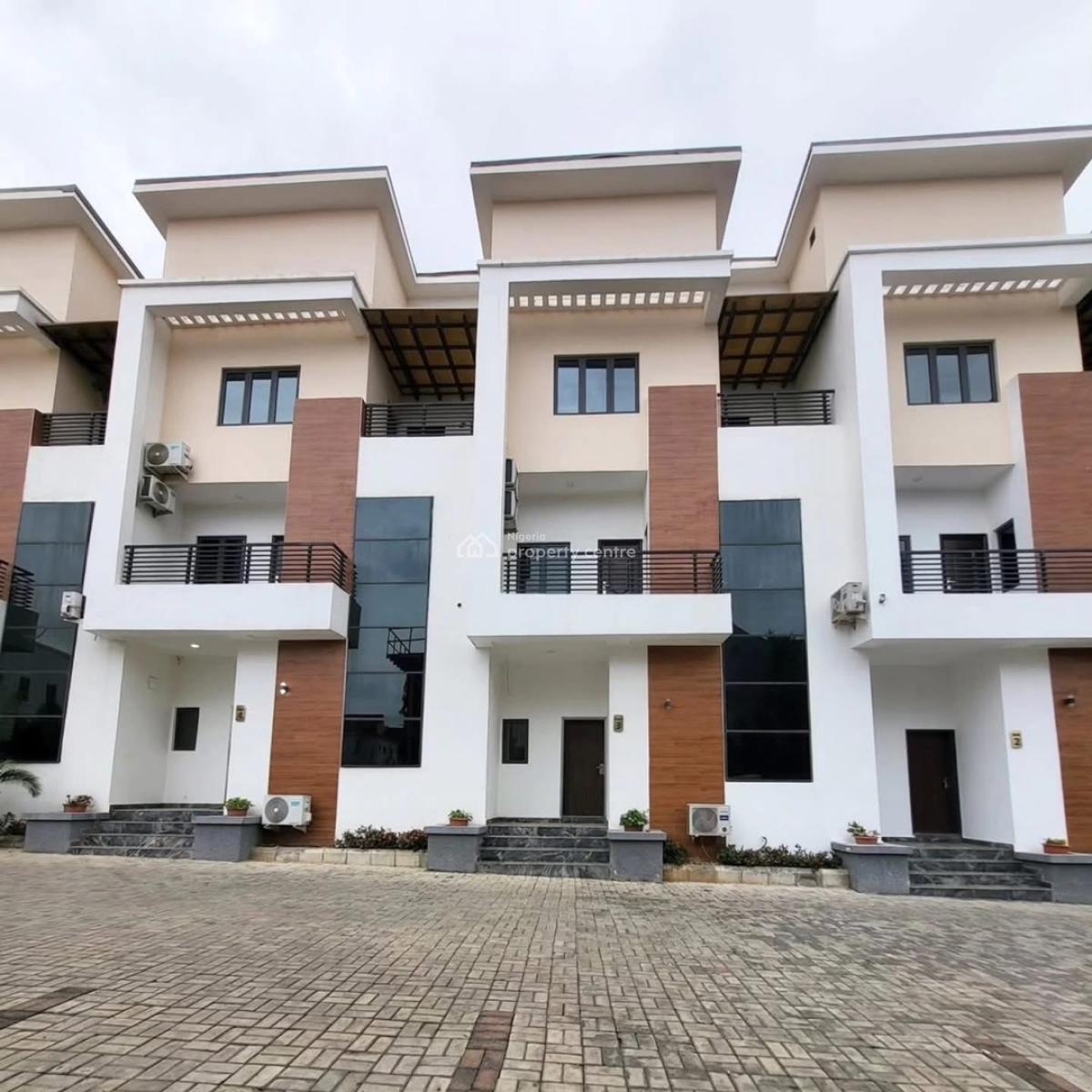 Newly Built 4 Bedroom Spacious Terrace Duplex,bq, Serene Neighborhood, Secured Environment, Guzape District, Abuja, Terraced Duplex for Sale