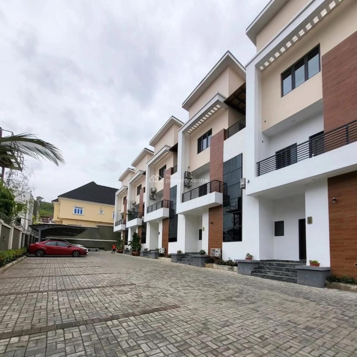 Newly Built 4 Bedroom Spacious Terrace Duplex,bq, Serene Neighborhood, Secured Environment, Guzape District, Abuja, Terraced Duplex for Sale