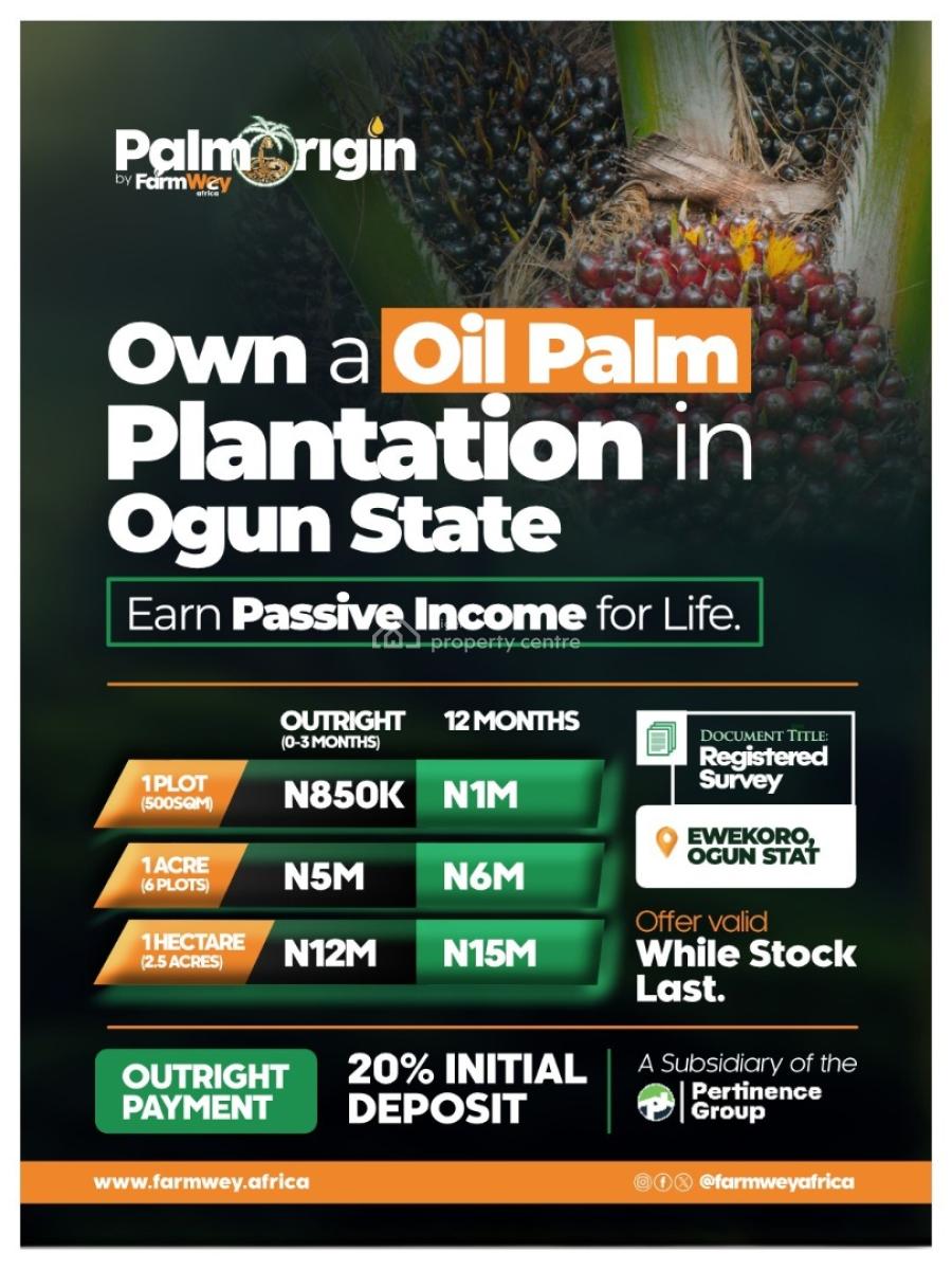 Own a Farm. Earn Like a Landlord, Ewekoro, Ogun, Land for Sale