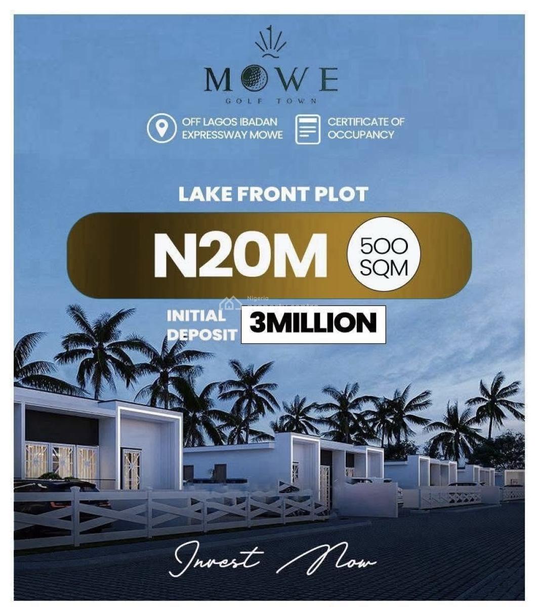 Mowe Golf Town and Resort Estate C of O Land, Mowe By Christopher University, 5 Minutes to Berger and Alausa Ikeja, Mowe Town, Ogun, Residential Land for Sale