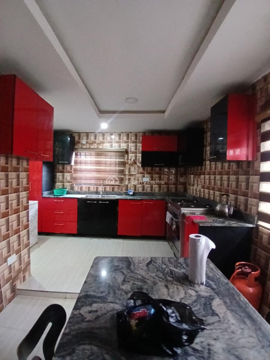 Furnished Rooms Upstairs with Shared Furnished Parlour and Kitchen, United Estate, Sangotedo, Ajah, Lagos, Self Contain (single Rooms) for Rent