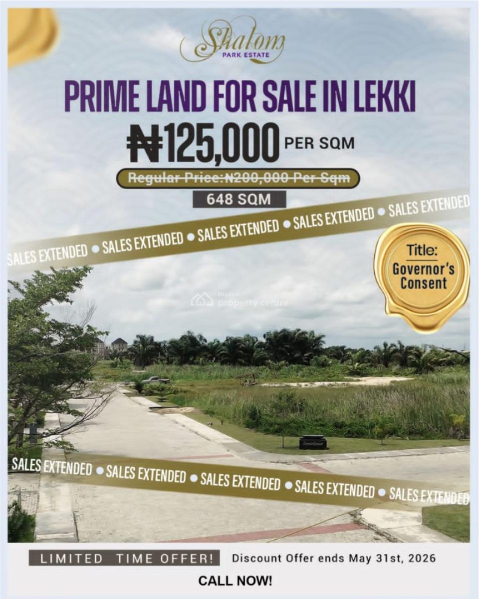 Luxury Land with Governors Consent in a Serene Neighborhood, Shalom Park Estate, Abijo, Lekki, Lagos, Residential Land for Sale
