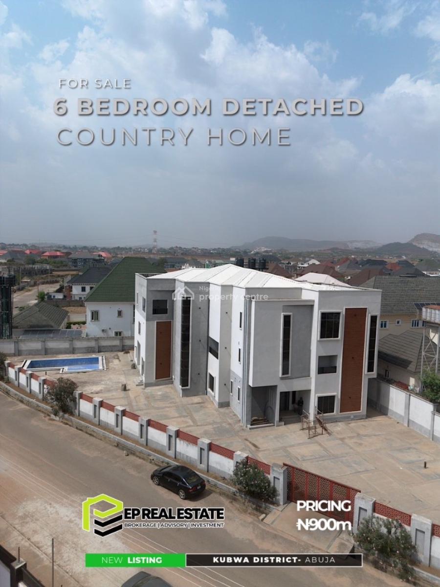 6 Bedroom Country Home on 1500sqm, Fo1 Layout, Kubwa, Abuja, Detached Duplex for Sale