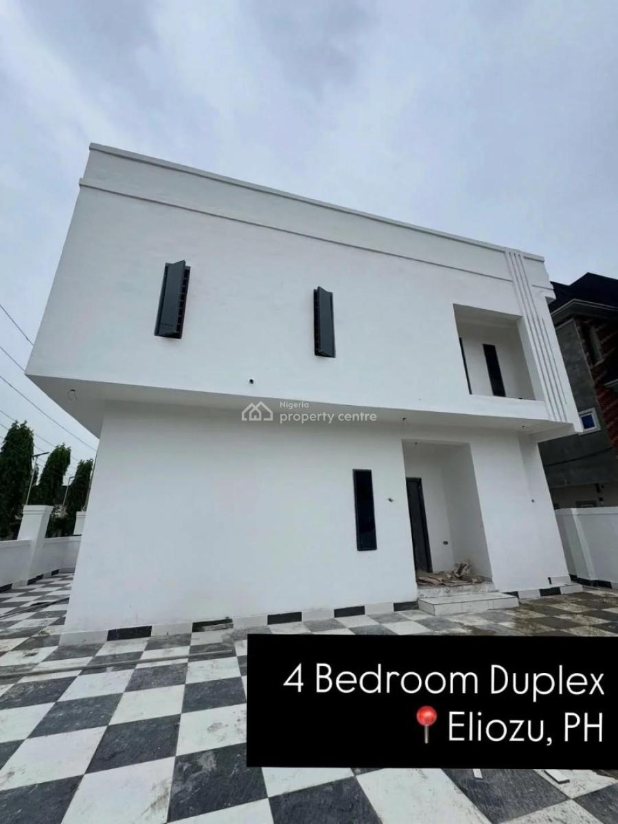 Newly Built 4 Bedroom Duplex, Eliozu, Port Harcourt, Rivers, Detached Duplex for Sale