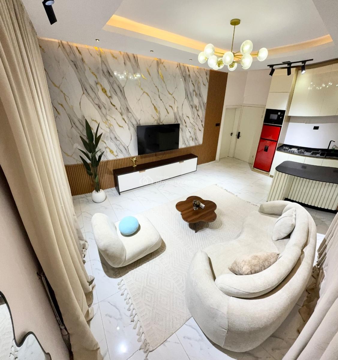 a Stylish 1-bedroom Apartment, 6a, Wale Hammed , Chevron Bera Estate, Lekki, Lagos, Mini Flat (room and Parlour) Short Let