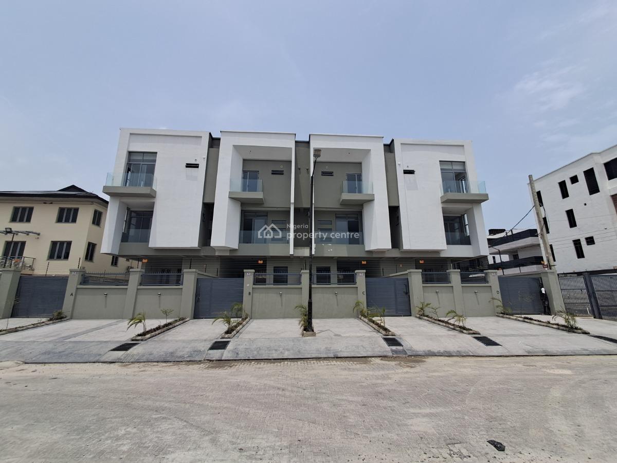Exclusive 4 Bedroom Terrace Plus Bq in a Self Compund, Perfect for Office Space & Luxury Living, Facing Admiralty Way, Lekki Phase 1, Lekki, Lagos, Terraced Duplex for Sale