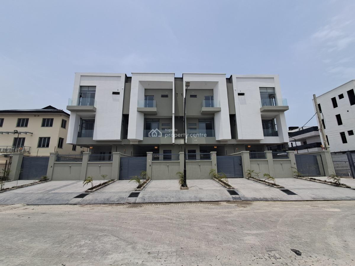 Exclusive 4 Bedroom Terrace Plus Bq in a Self Compund, Perfect for Office Space & Luxury Living, Facing Admiralty Way, Lekki Phase 1, Lekki, Lagos, Terraced Duplex for Sale