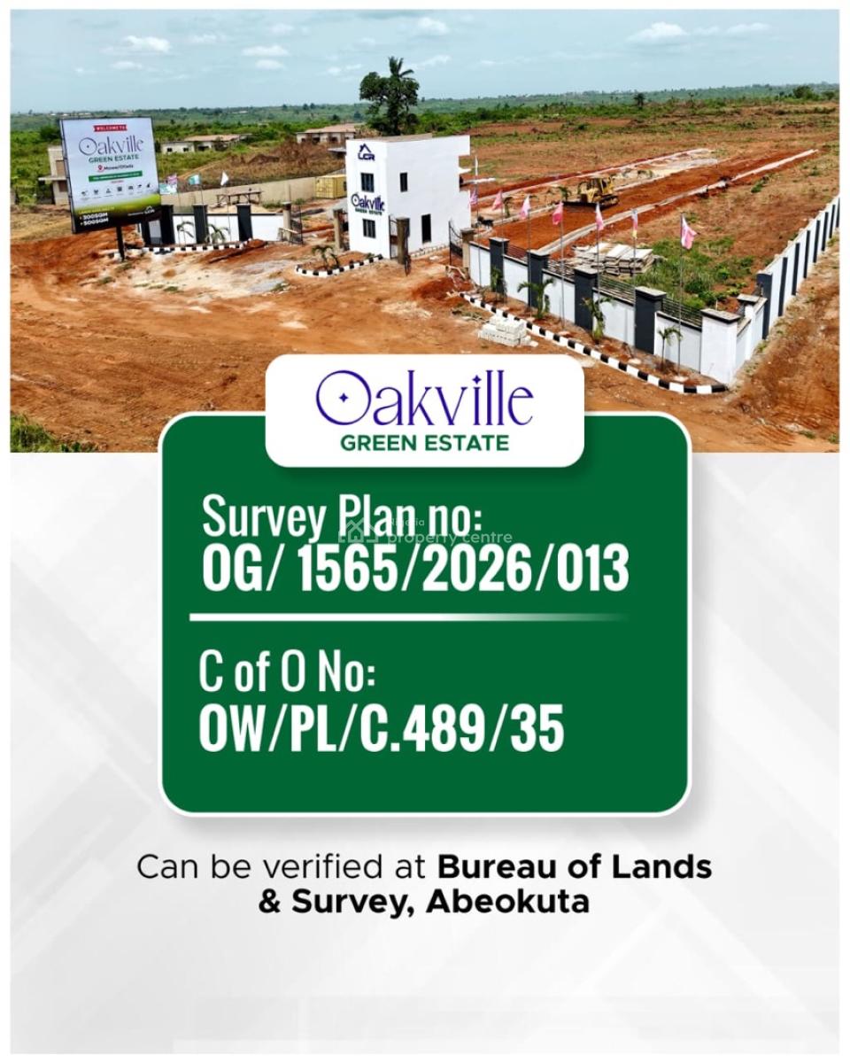 Buy and Build Land with C.of.o, Oak Ville, Mowe Ofada, Ogun, Residential Land for Sale