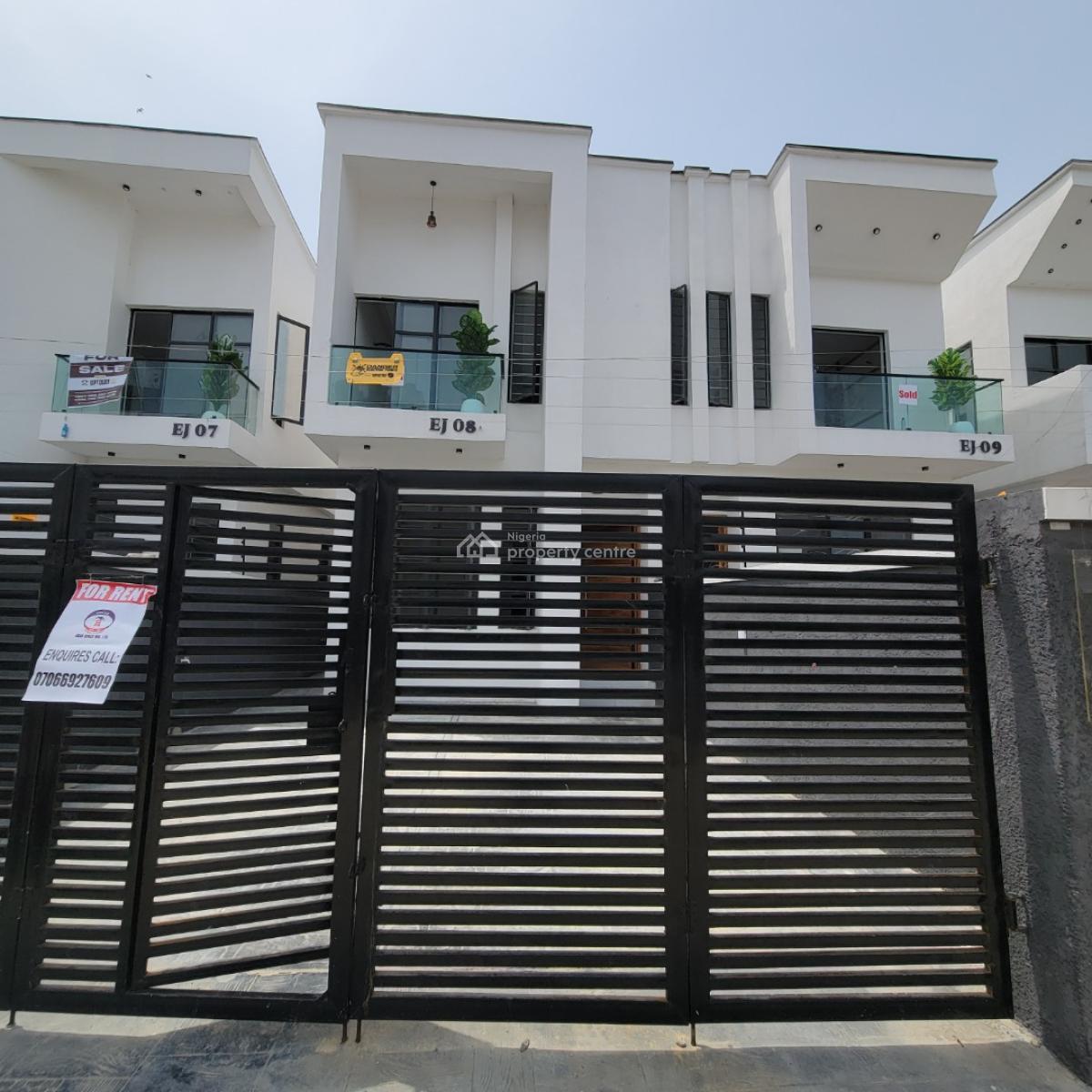 Beautiful 4 Bedroom Terrace Duplex Within a Serene Environment, Ikota, Lekki, Lagos, House for Rent