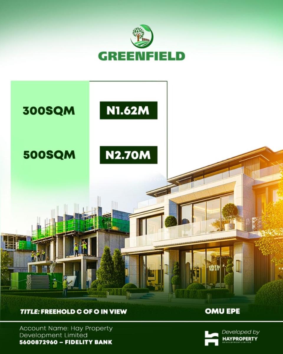 Affordable Land in a Strategic Location with Good Landmarks, Greenfield Estate Omu Close to Lagos Food Security & Logistics Hub, Epe, Lagos, Residential Land for Sale