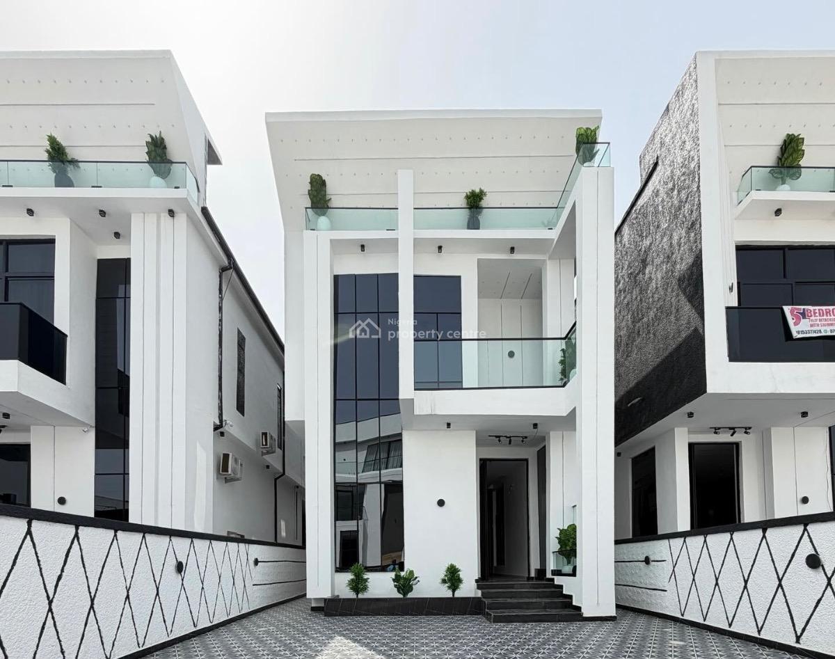 Contemporary 5 Bedroom Detached Duplex with Swimming Pool and Bq, Chevron, Lekki, Lagos, Detached Duplex for Sale