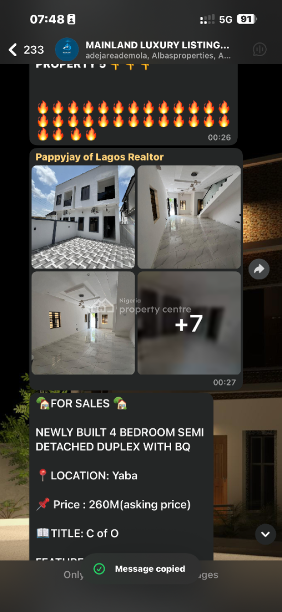 4-bedroom Semi-detached Duplex + Bq in a Secure and Decent Estate, Perfect for Family Living and Cashflow Investment Purpose, Yaba, Lagos, Semi-detached Duplex for Sale