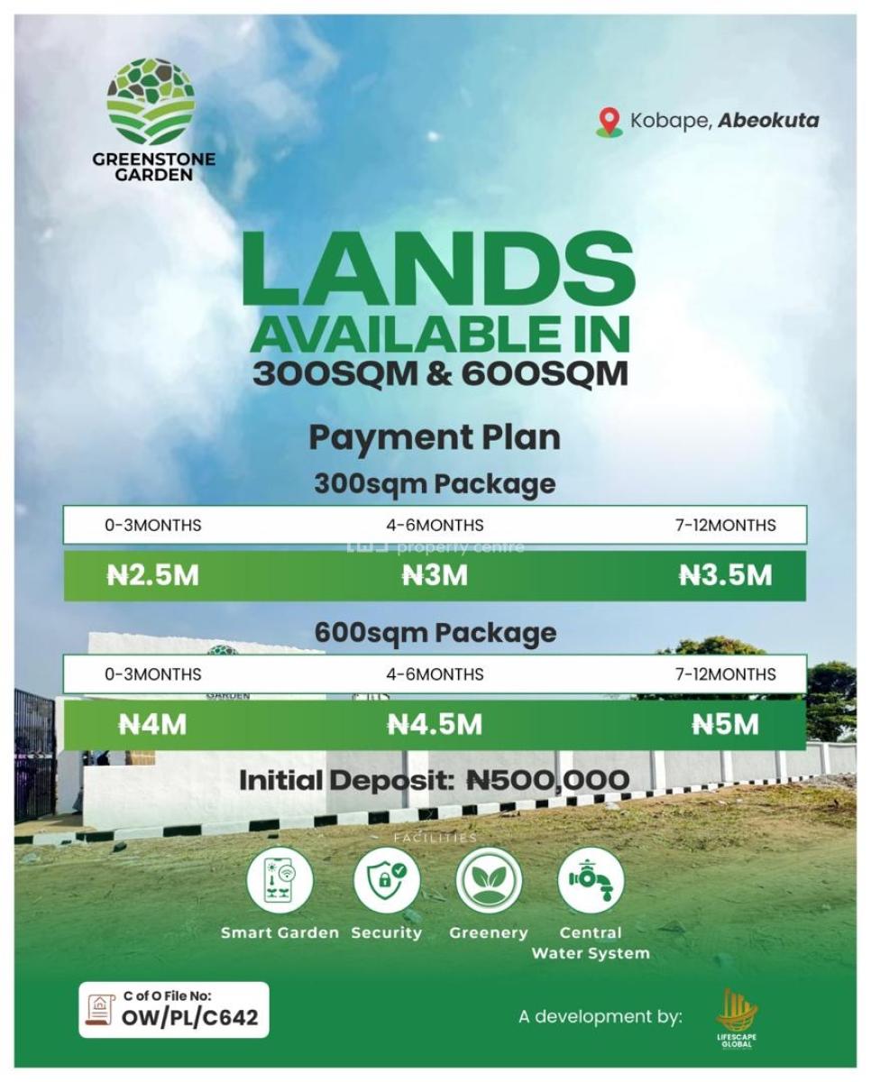 Land, Greenstone Garden  Oopl, Masa Community, Deeper Life Camp, Governor Dapo Abiodun Estate, Abeokuta South, Ogun, Residential Land for Sale