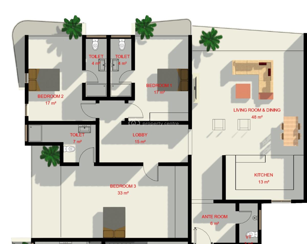 Offplan 3 Bedroom, Lekki, Lagos, Flat / Apartment for Sale