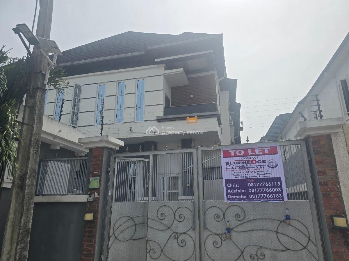 Tastefully Finished 4 Bedroom Semi-detached Duplex with Bq, Chevy View Estate, Lekki, Lagos, Semi-detached Duplex for Rent