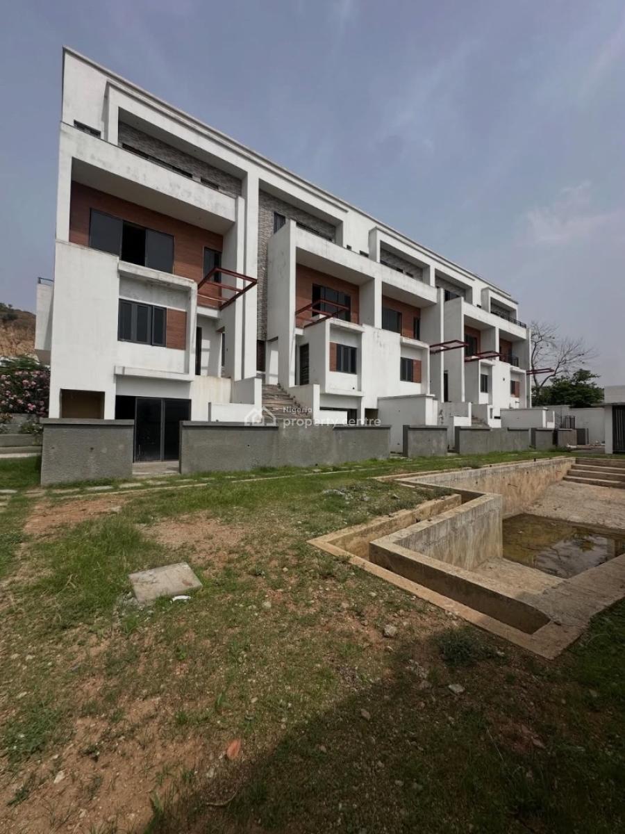 New 4 Bedroom Terrace Duplex + Boys Quarters (semi Finished), Katampe Extension, Katampe, Abuja, Terraced Duplex for Sale