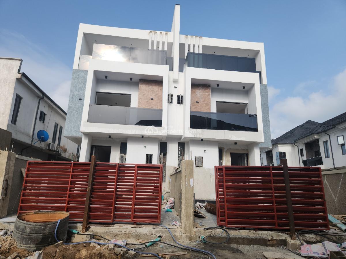 4 Bedrooms Semi-detached House with Bq, Off Orchid Road, Lekki, Lagos, Semi-detached Duplex for Sale