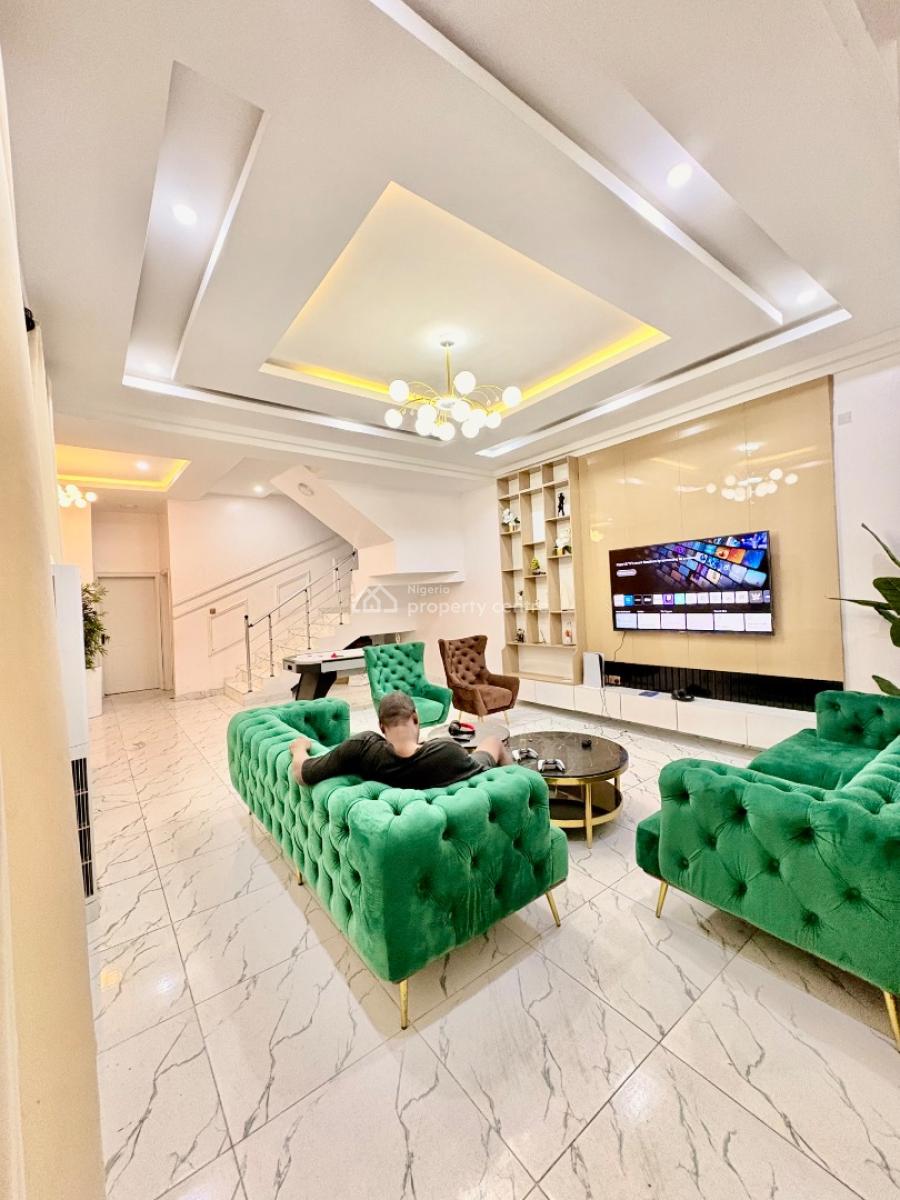 Very Spacious Fully Furnished 4 Bedroom Duplex with Snooker, Near The Orchid Roundabout, Lekki, Lagos, Semi-detached Duplex for Rent