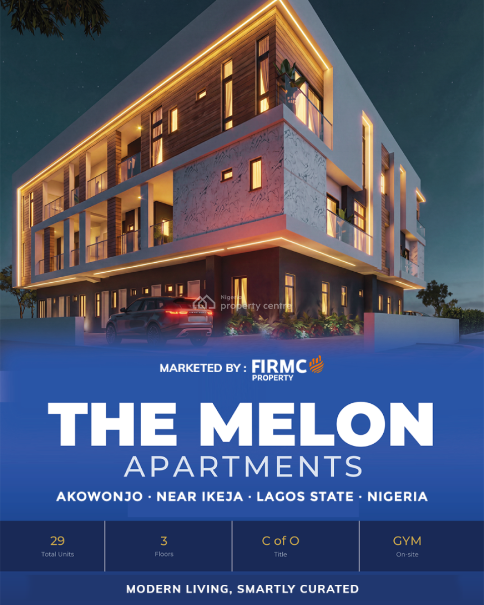 1 Bedroom Studio Apartment with Excellent Facilities, (the Melon Apartments), Akowonjo, Alimosho, Lagos, Flat / Apartment for Sale