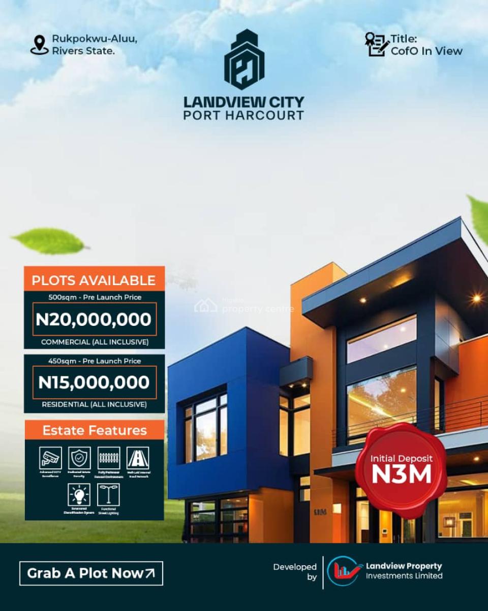 Premium Land in a Strategic Location with Good Title, Landview City Estate Aluu, Rukpokwu, Port Harcourt, Rivers, Mixed-use Land for Sale