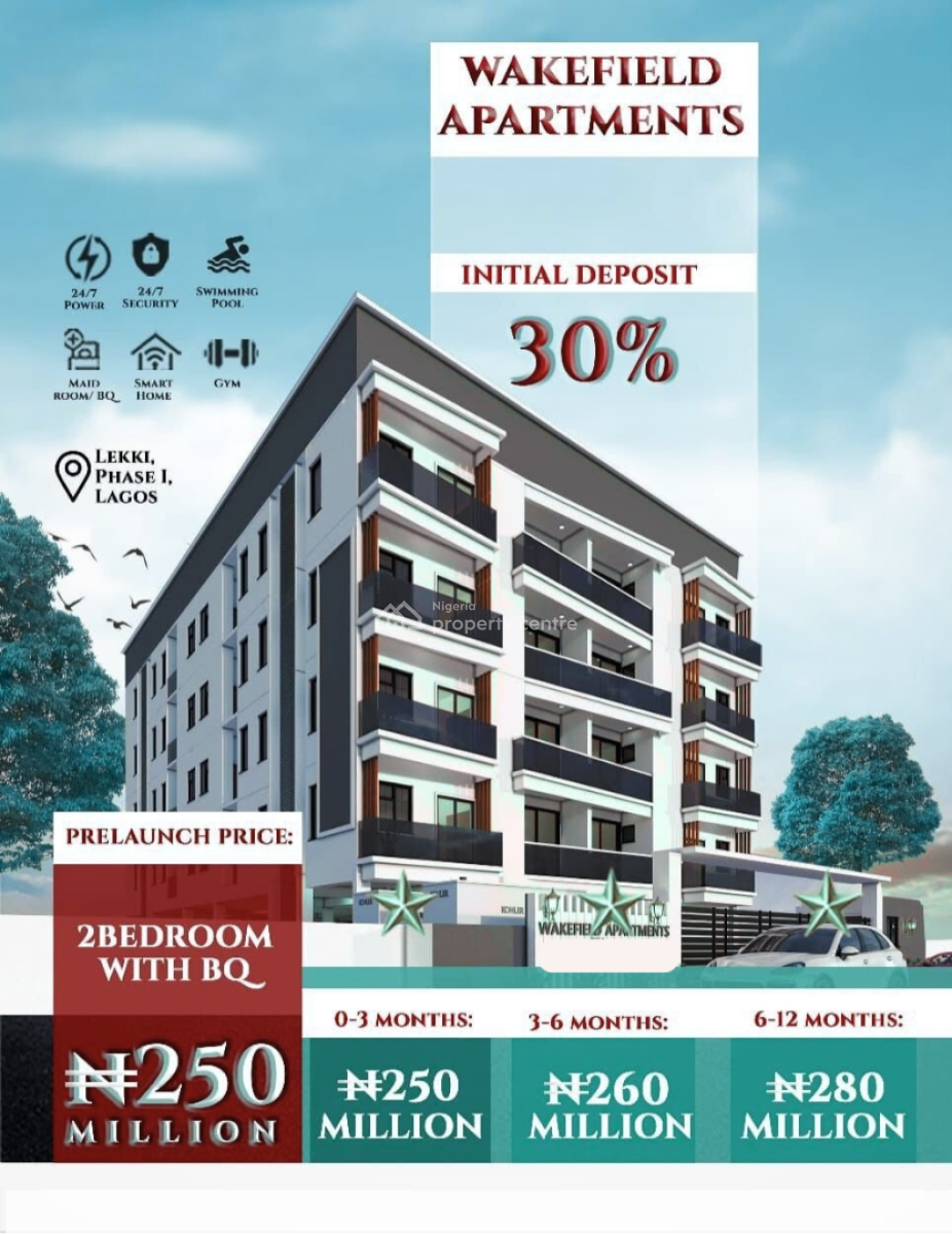 Luxury 2 Bedroom Apartment with Bq, Pool and Gym, Wakefield Apartments / 21 Chief Collins Street, Off Admiralty Way, Lekki Phase 1, Lekki, Lagos, Block of Flats for Sale