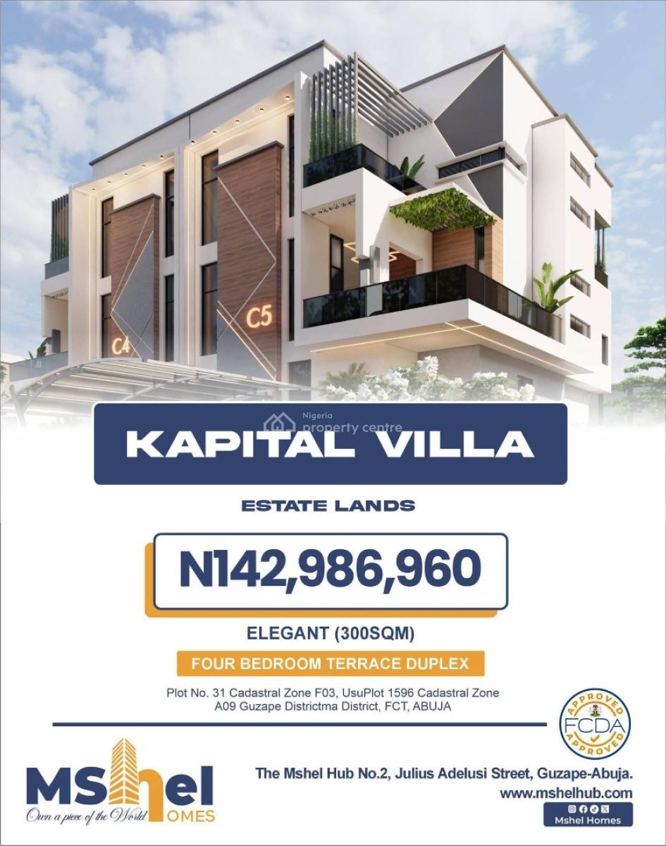 Estate Plot Available in a Serene and Prime Location, Guzape District, Abuja, Residential Land for Sale