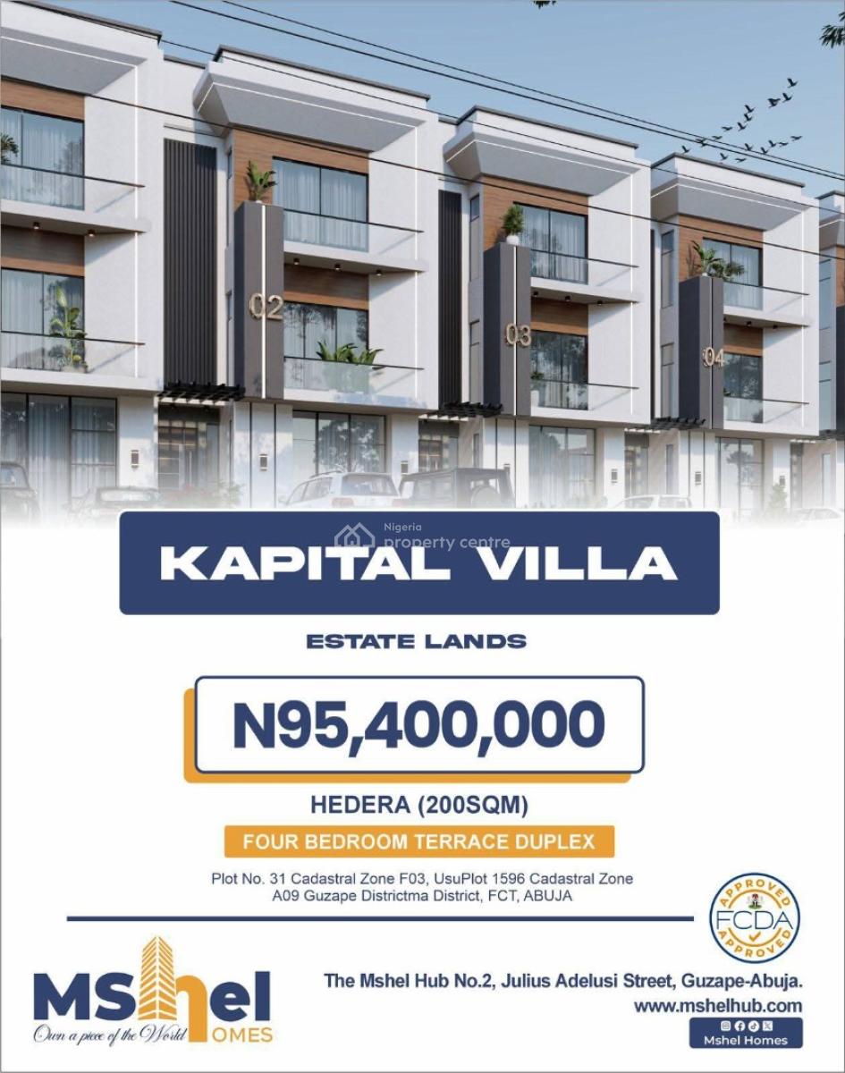 Estate Plot Available in a Serene and Prime Location, Guzape District, Abuja, Residential Land for Sale