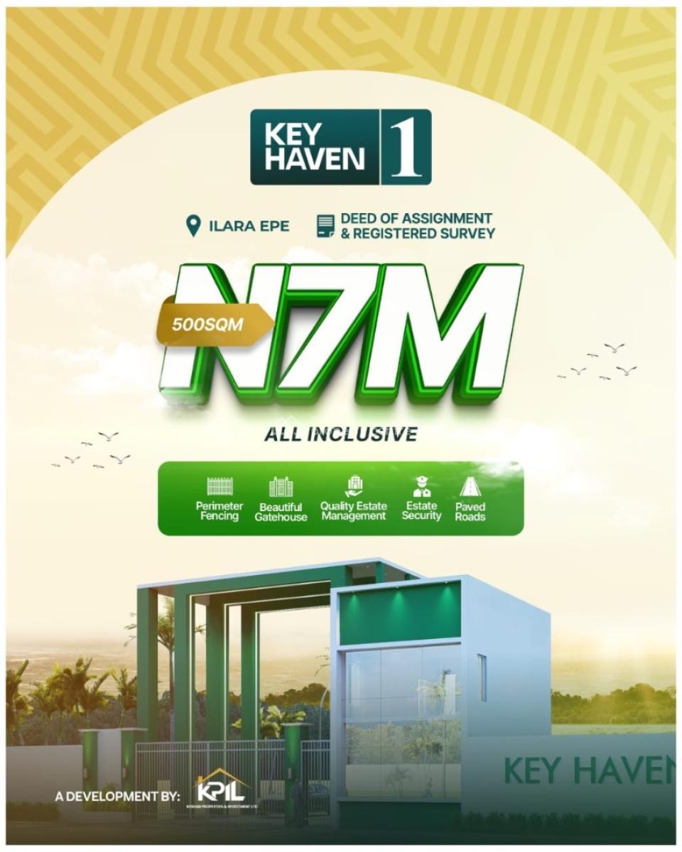 Prime Dry Land  Epe, Key Haven Estate Epe, Epe, Lagos, Residential Land for Sale