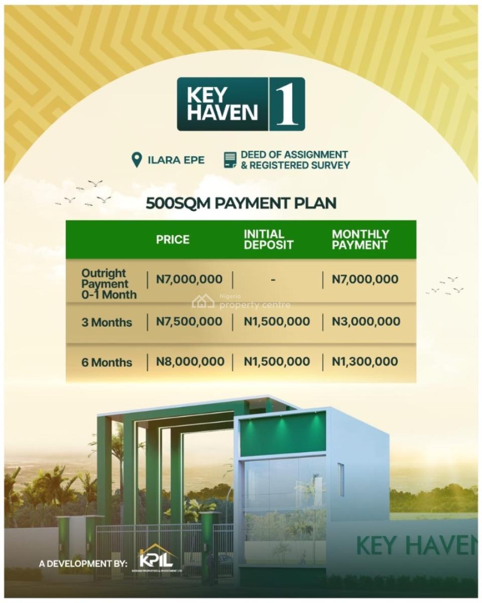 Prime Dry Land  Epe, Key Haven Estate Epe, Epe, Lagos, Residential Land for Sale