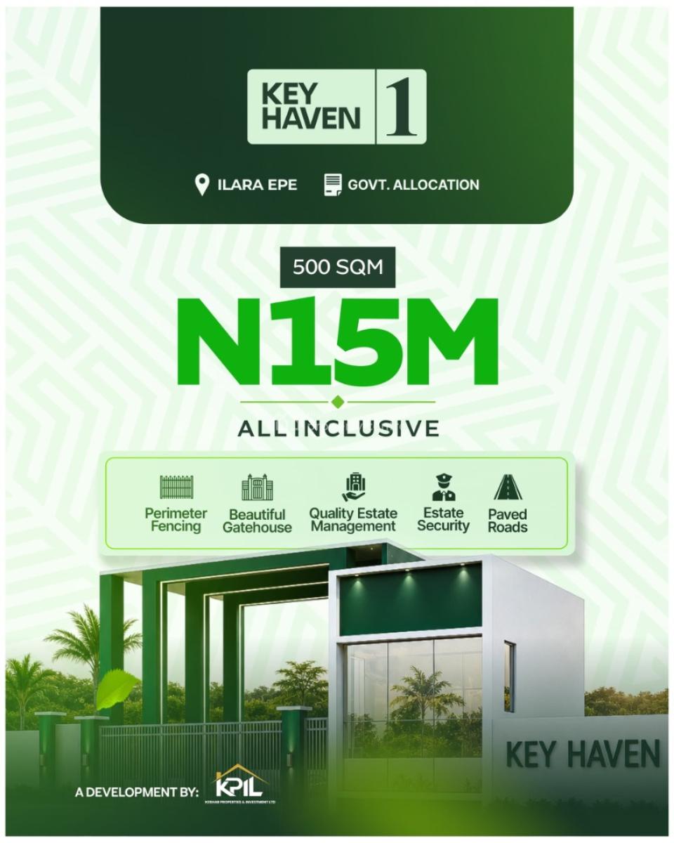 Buy and Build Estate in a Good Location, Key Haven Estate Already Have People Building in It, Epe, Lagos, Residential Land for Sale