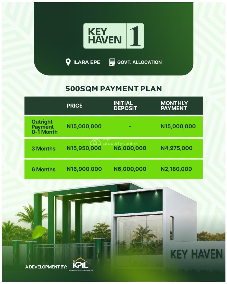 Buy and Build Estate in a Good Location, Key Haven Estate Already Have People Building in It, Epe, Lagos, Residential Land for Sale