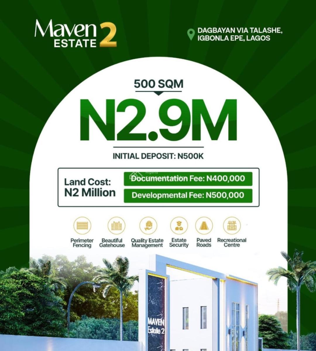 Fast Growing Area Land  Igbonla Epe, Igbonla Epe, Epe, Lagos, Residential Land for Sale