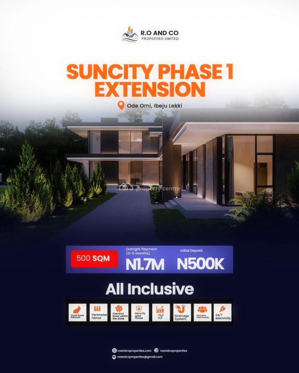 Affordable Land in a Good Location with Good Landmark, Sun City Estate Phase 1 Extension Close to Dangote Refinery, Ode Omi, Ibeju Lekki, Lagos, Residential Land for Sale