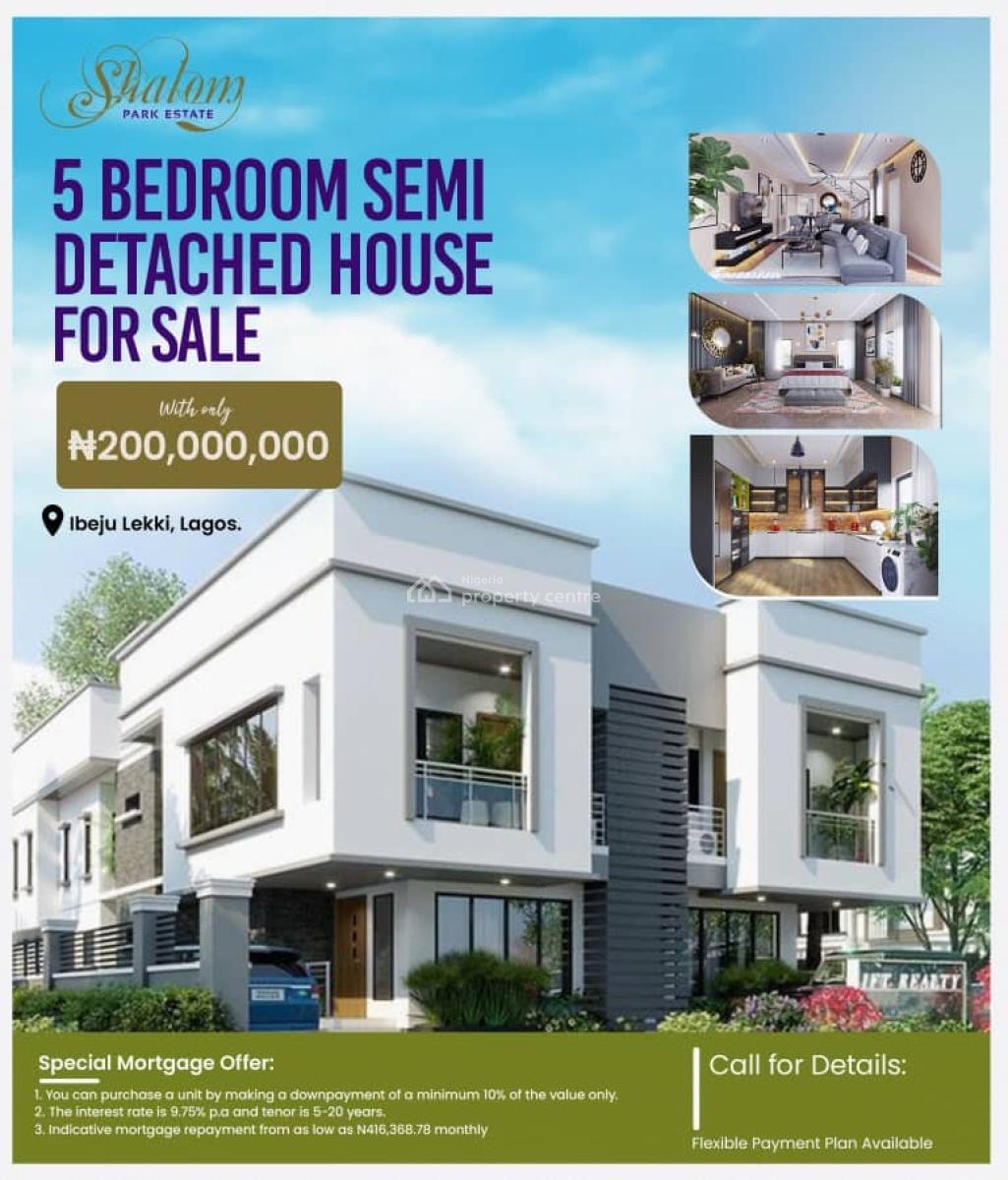 Luxury 4 Bedroom Semi Detached House  Abijo Gra, Abijo Gra, Abijo, Lekki, Lagos, Semi-detached Duplex for Sale
