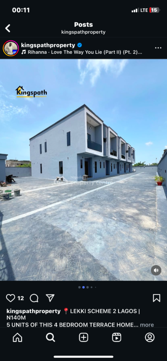 4 Bed Terrace with Bq Payment Plsn, Abraham Adesanya, Ajah, Lagos, Terraced Duplex for Sale