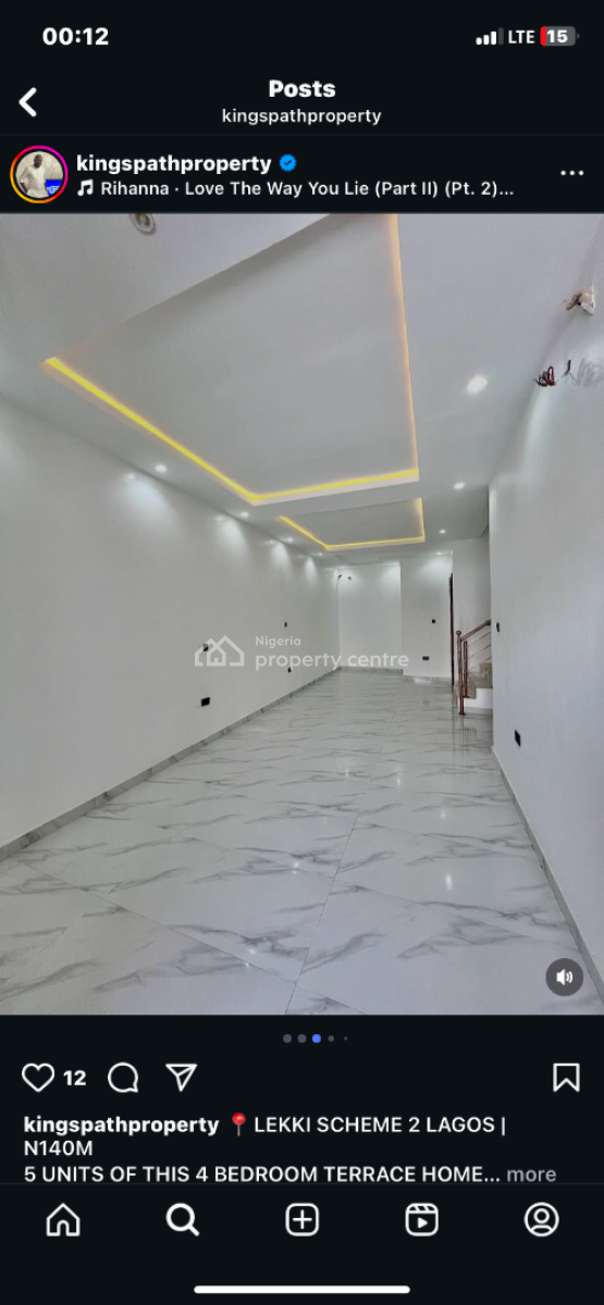 4 Bed Terrace with Bq Payment Plsn, Abraham Adesanya, Ajah, Lagos, Terraced Duplex for Sale