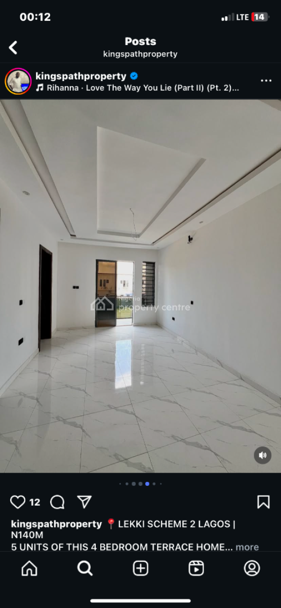 4 Bed Terrace with Bq Payment Plsn, Abraham Adesanya, Ajah, Lagos, Terraced Duplex for Sale