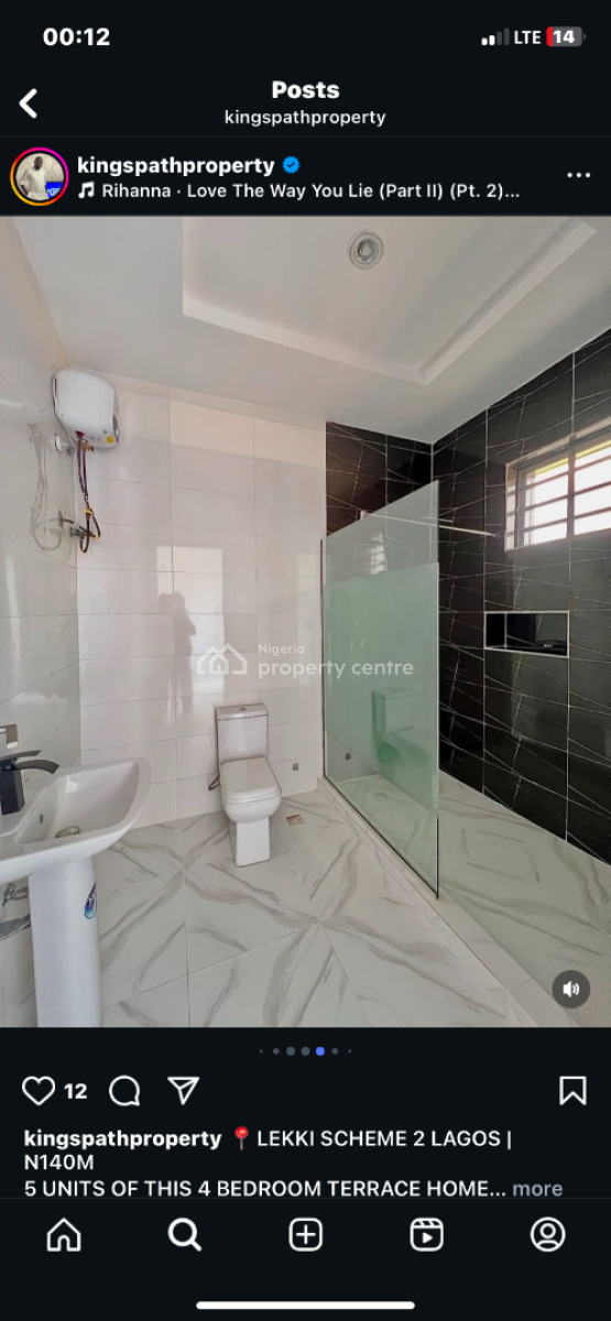 4 Bed Terrace with Bq Payment Plsn, Abraham Adesanya, Ajah, Lagos, Terraced Duplex for Sale