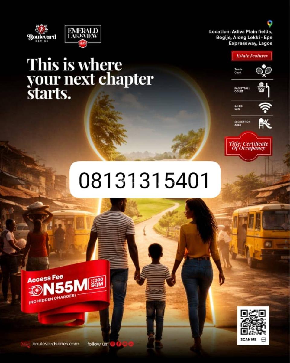 Plots of Luxury Land in Bogije, Adiva Plainfield Bogije Along Lekki Epe Expressway, Bogije, Ibeju Lekki, Lagos, Residential Land for Sale
