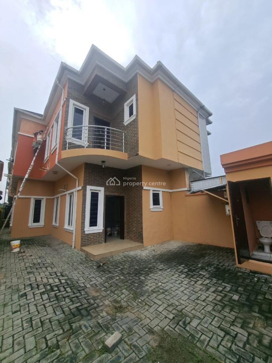 Spacious and Cozy 4 Bedroom Semi Detached Duplex with Bq, Ologolo, Lekki, Lagos, Detached Duplex for Rent