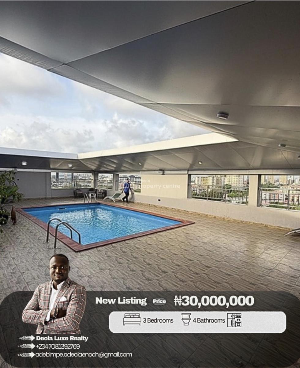 Contemporary Furnished 3-bed Apartment with Stunning City & Water View, Off Ahmadu Bello Way., Victoria Island (vi), Lagos, Flat / Apartment for Rent