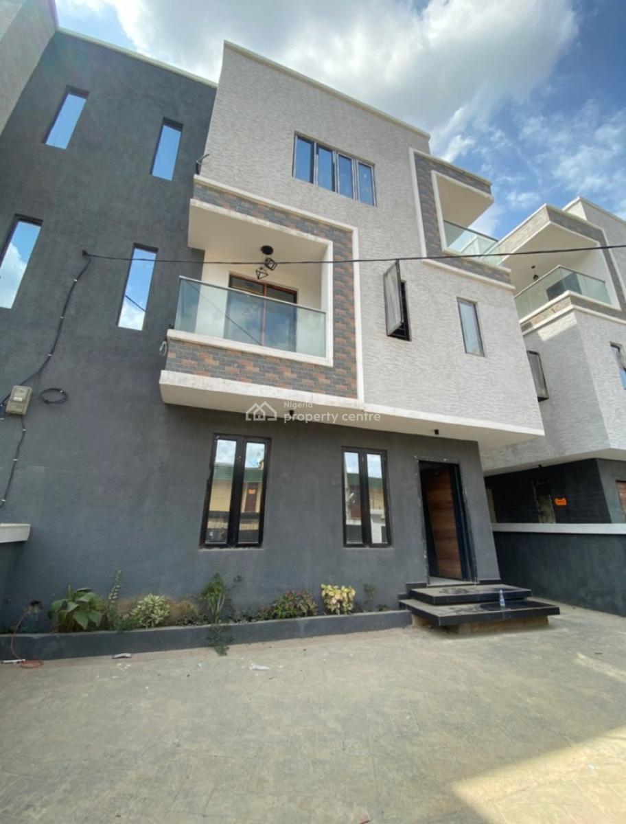 Newly 4 Bedrom Semi Duplex+ Bq + Self Compound+ Bq + 2 Cars, in an Estate Environment By Jendol Supermarket, Opp. Omole Ph 1, Ojodu, Ojodu, Lagos, Semi-detached Duplex for Sale