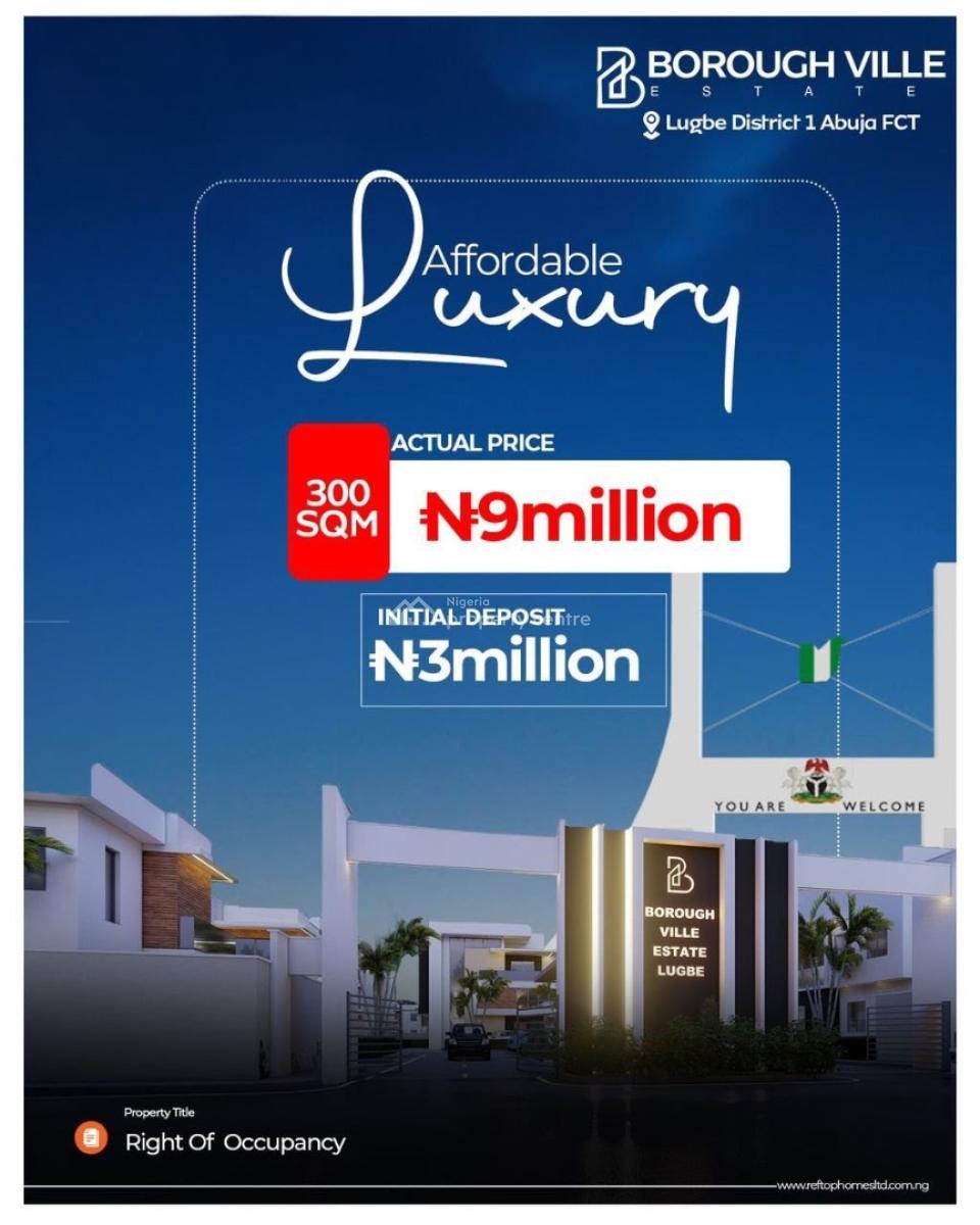 Affordable Plots of Land in a Fast-growing Estate (three Sizes), Borough Ville Estate, Lugbe District, Abuja, Residential Land for Sale
